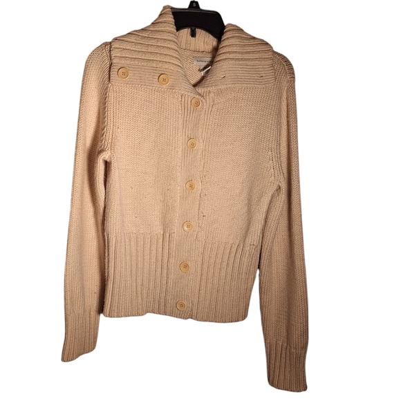 Banana Republic 100% Wool Cardigan Sweater Ladies Large Vintage Holiday 2002 Y2K - Picture 4 of 6